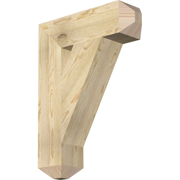 Ekena Millwork Traditional Craftsman Rough Sawn Bracket, Douglas Fir, 6"W x 22"D x 30"H BKT06X22X30TRA04RDF - main
